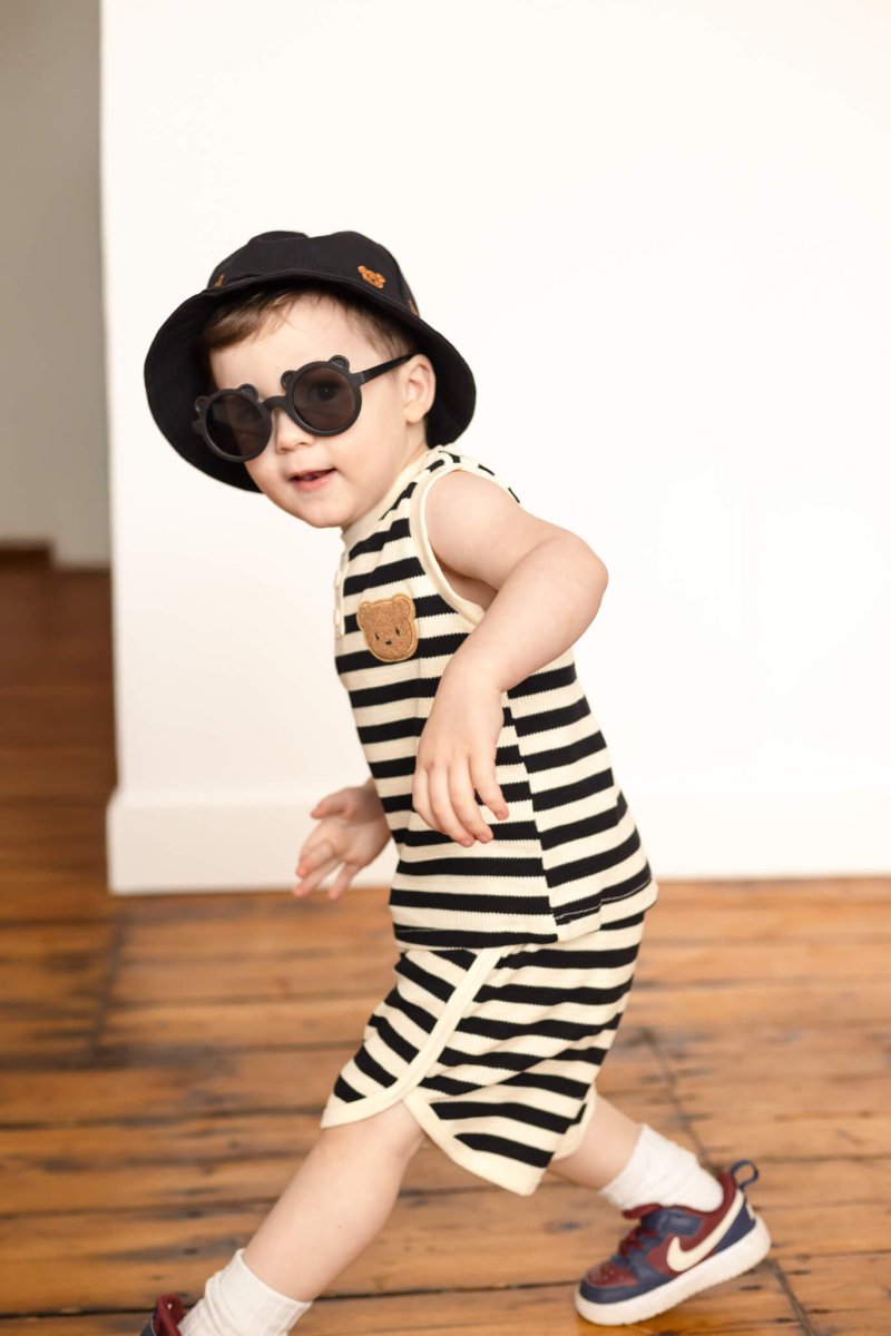 The Bear Beach Stripe Shorts & T-Shirt - Outfit Sets