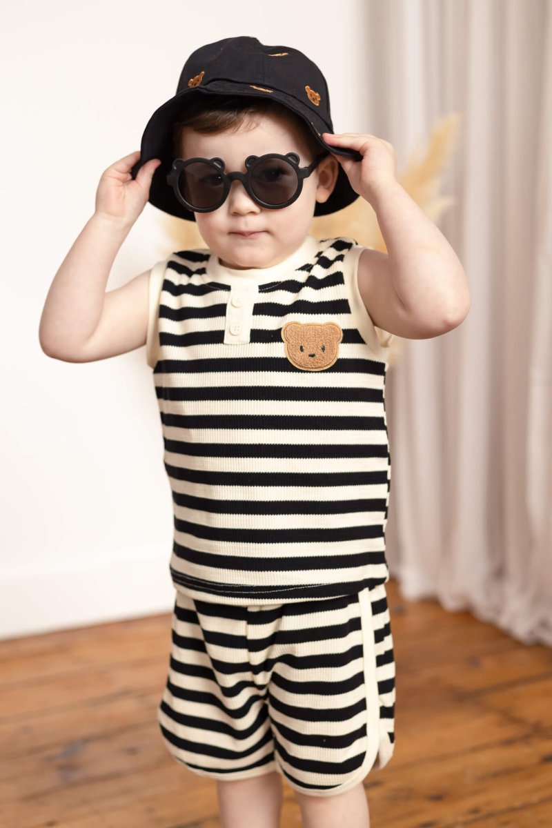The Bear Beach Stripe Shorts & T-Shirt - Outfit Sets