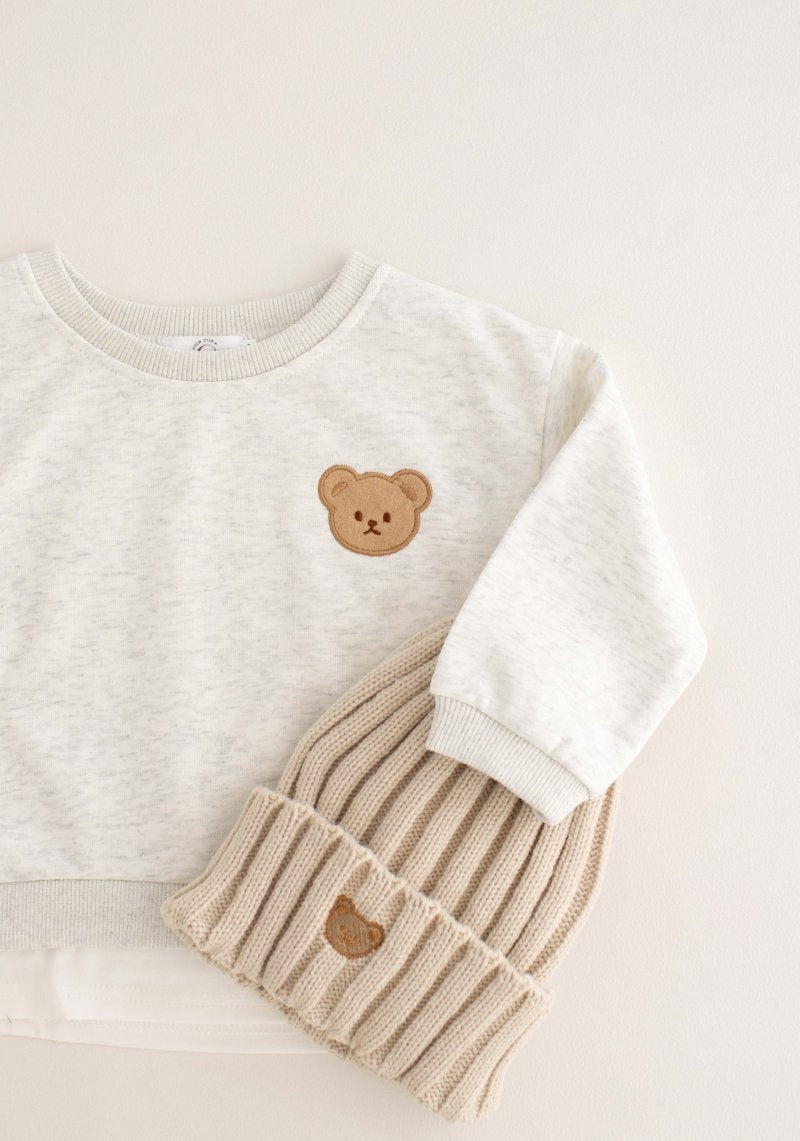 The Bear Colour Tracksuit 100% Cotton - GRAY / 0-6 M - Tracksuits