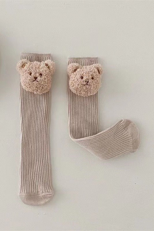 The Bear Knee Socks - Super Soft - beige - Socks