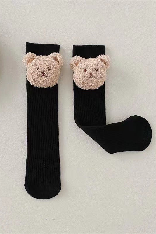 The Bear Knee Socks - Super Soft - Black - Socks