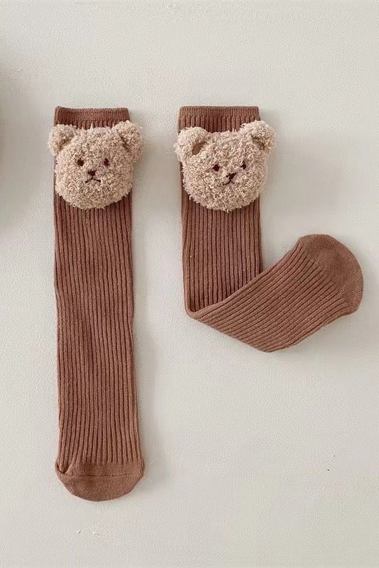 The Bear Knee Socks - Super Soft - caramel - Socks
