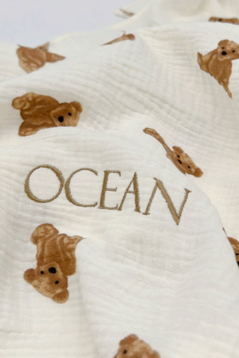 The Bear Muslin Blanket Swaddle - Blankets