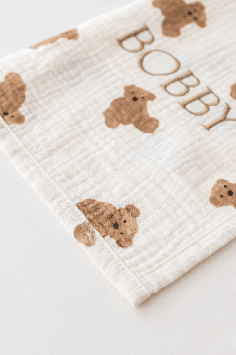The Bear Muslin Blanket Swaddle - Blankets