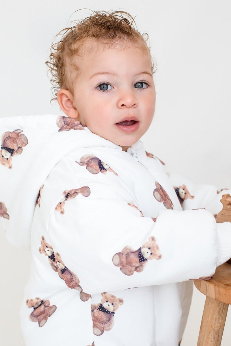 The Bear Puffer Suit with Hood - Pramsuits