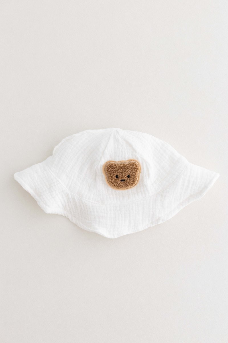The Bear Set Hat & Romper White - Rompers
