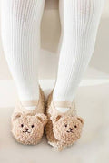 The Beige Bear Strap Slippers - Slippers