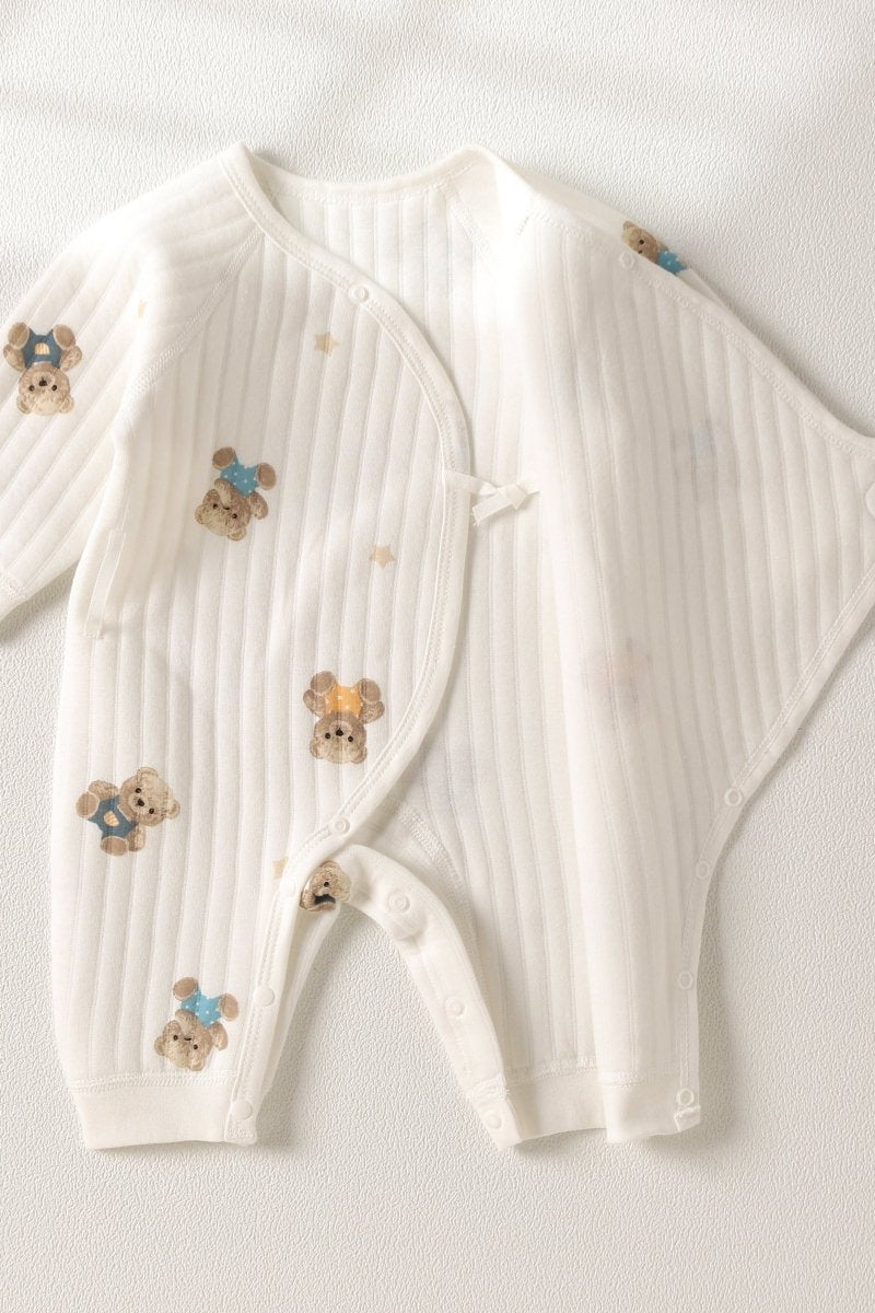 The Charming Bear Boucle Wrap Baby Grow Romper - Rompers