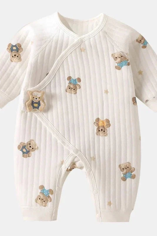 The Charming Bear Boucle Wrap Baby Grow Romper - Rompers