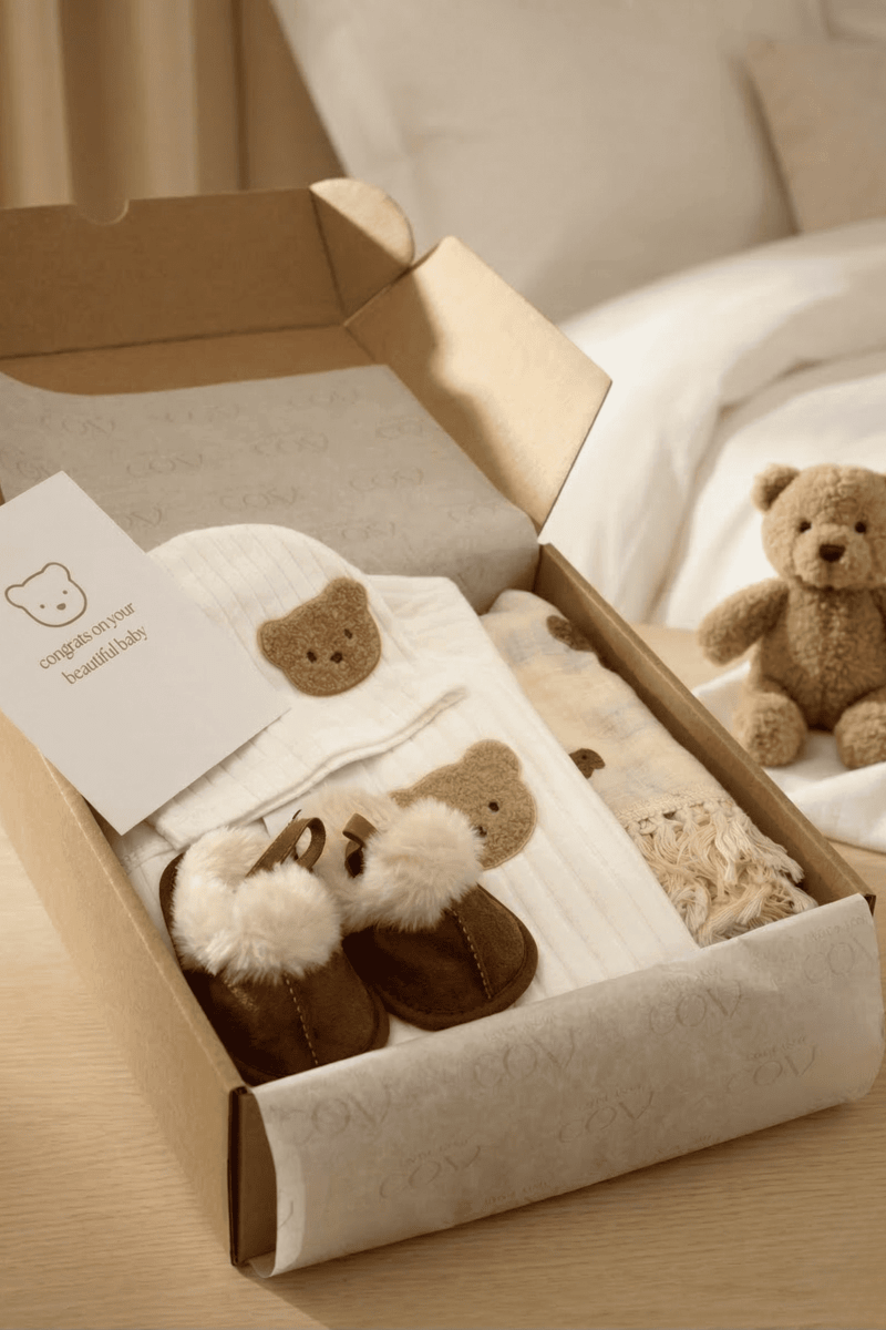 The Cozy Boucle Baby Bear Personalised Gift Box - Gift Sets
