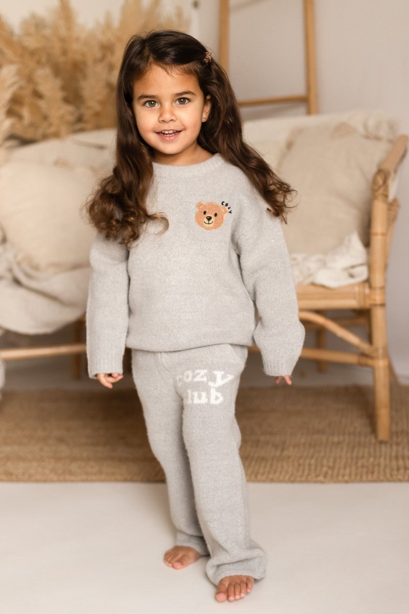 The Cozy Cub Knit Set Grey Set - Tracksuits