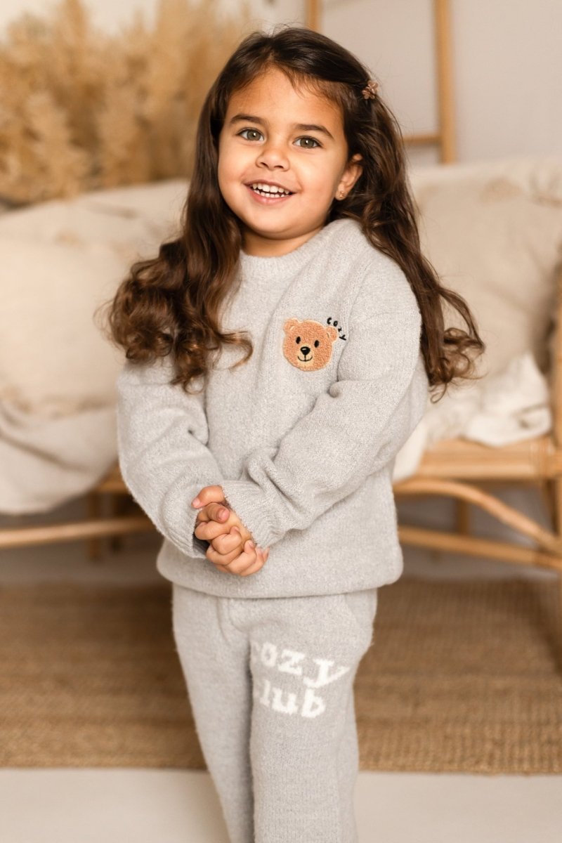 The Cozy Cub Knit Set Grey Set - Tracksuits