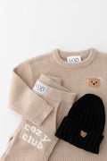 The Cozy Cub Knit Set Taupe Brown - Tracksuits
