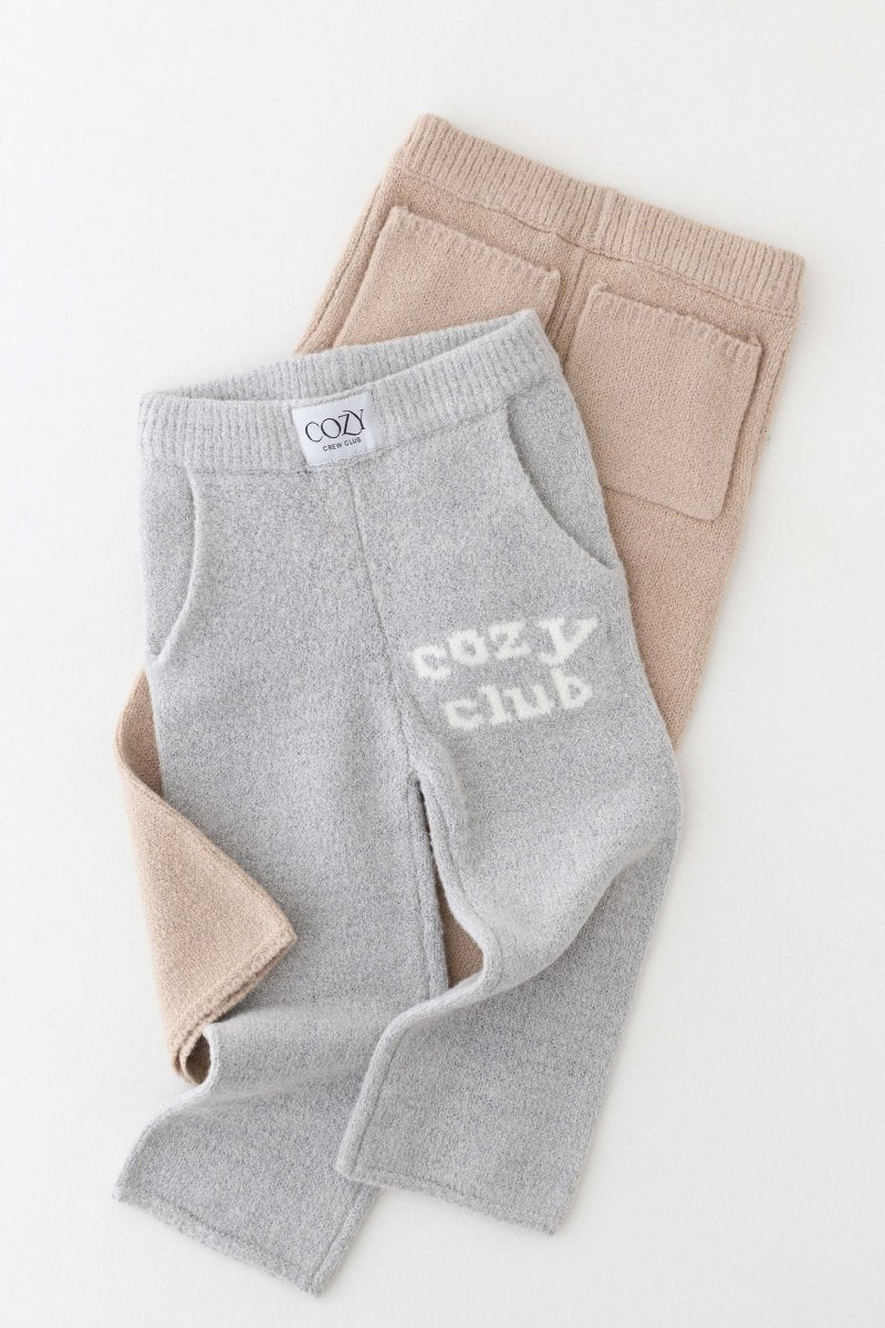 The Cozy Cub Knit Set Taupe Brown - Tracksuits