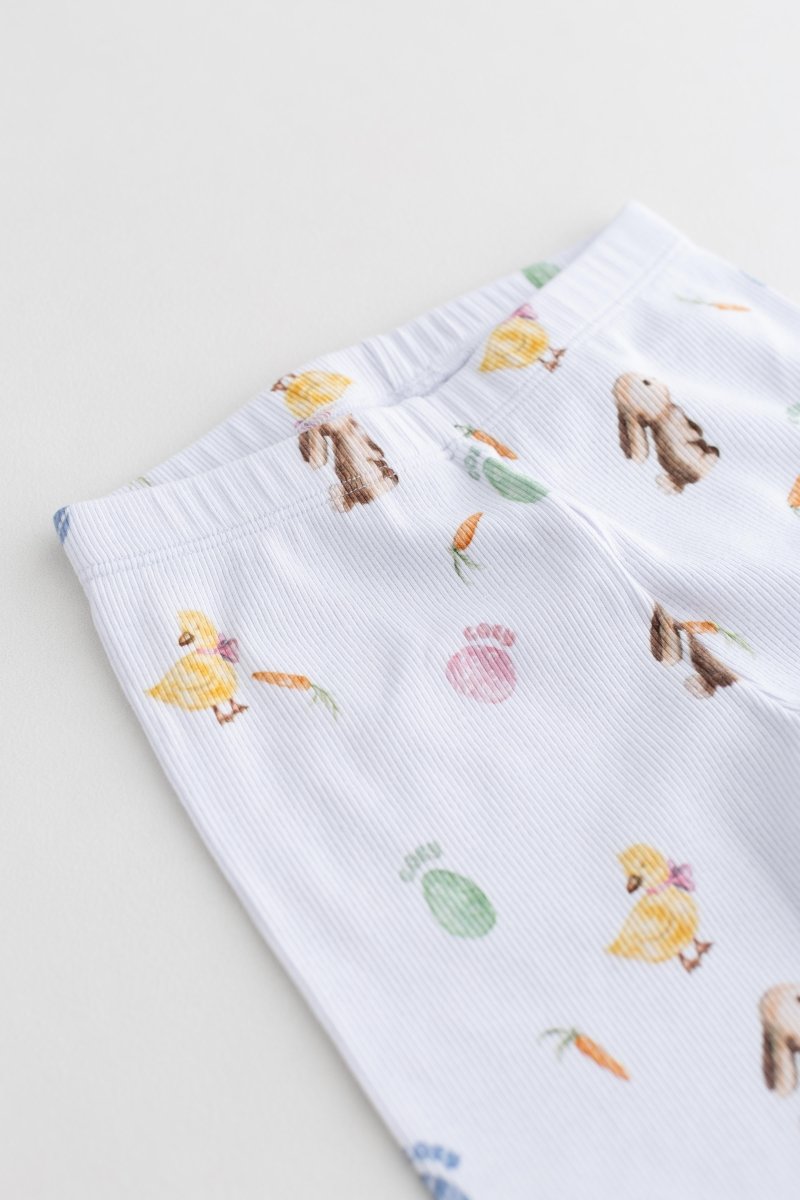 The COZY Hop Ribbed Cotton Two-Piece Set Long Sleeve Pyjamas - Pyjamas
