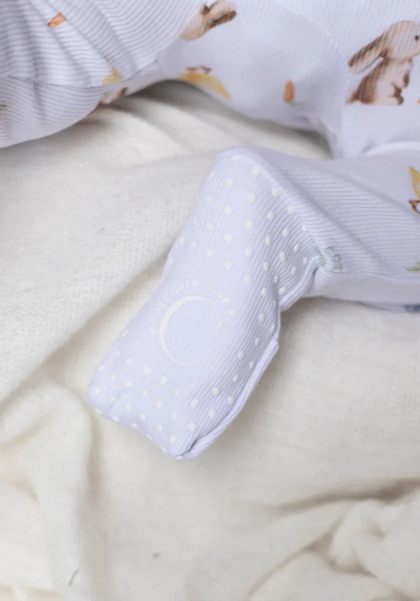 The COZY Hop Sleepsuit Ribbed Cotton Zip One Piece - Sleepsuits