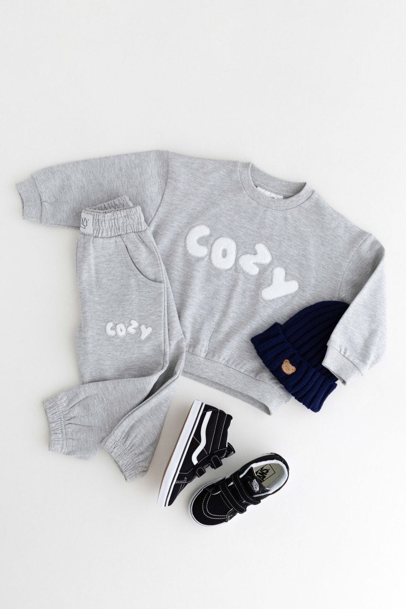 The COZY Little Lounger Tracksuit Marl Grey - Tracksuits