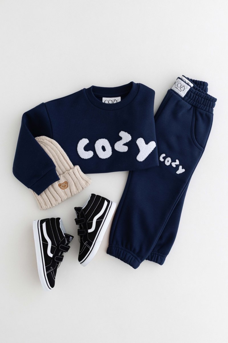 The COZY Little Lounger Tracksuit Navy - Tracksuits