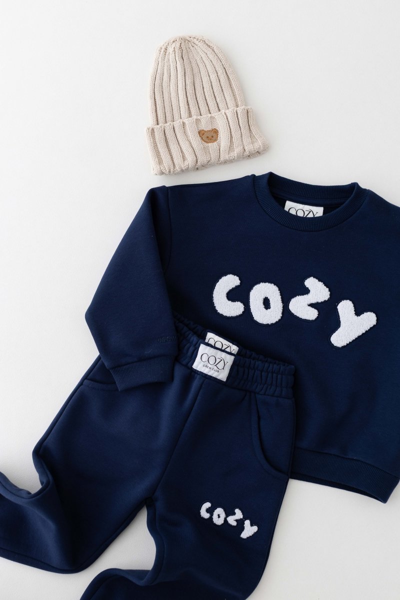 The COZY Little Lounger Tracksuit Navy - Tracksuits