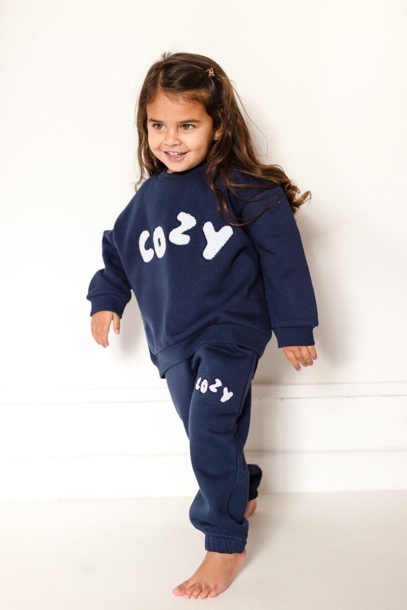 The COZY Little Lounger Tracksuit Navy - Tracksuits