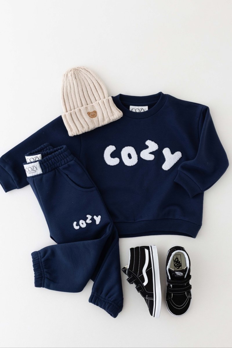 The COZY Little Lounger Tracksuit Navy - Tracksuits