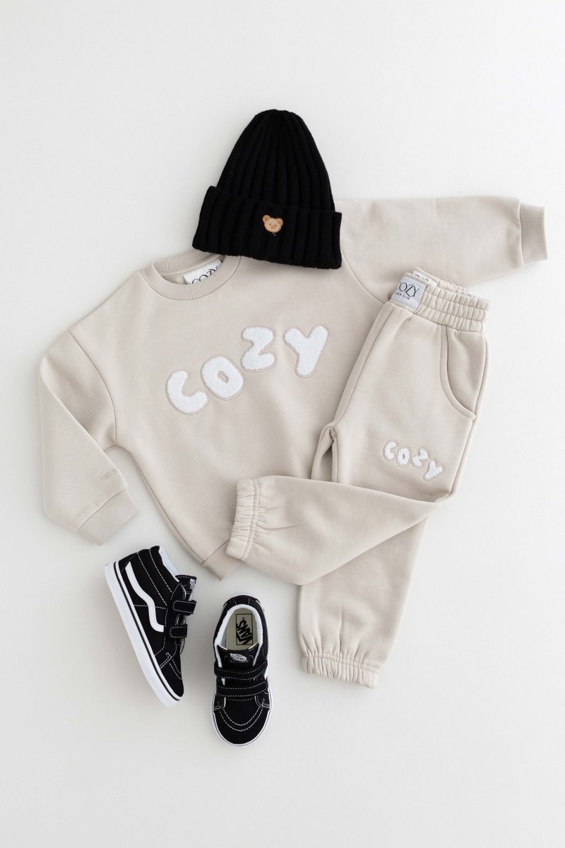 The COZY Little Lounger Tracksuit Stone - Tracksuits