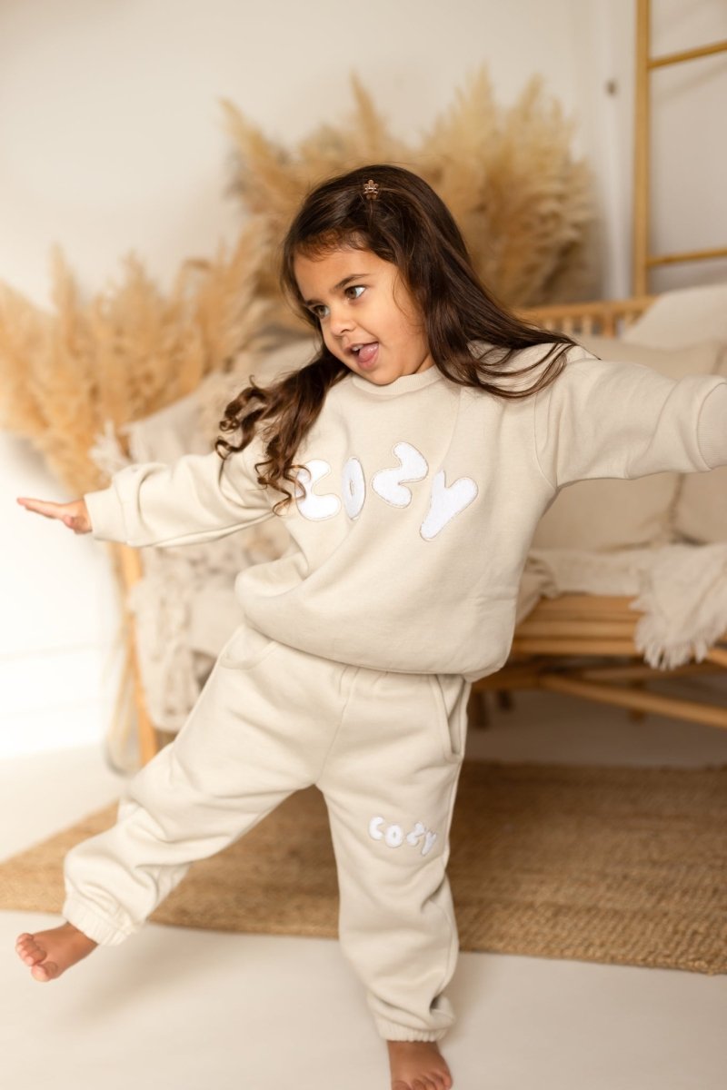 The COZY Little Lounger Tracksuit Stone - Tracksuits