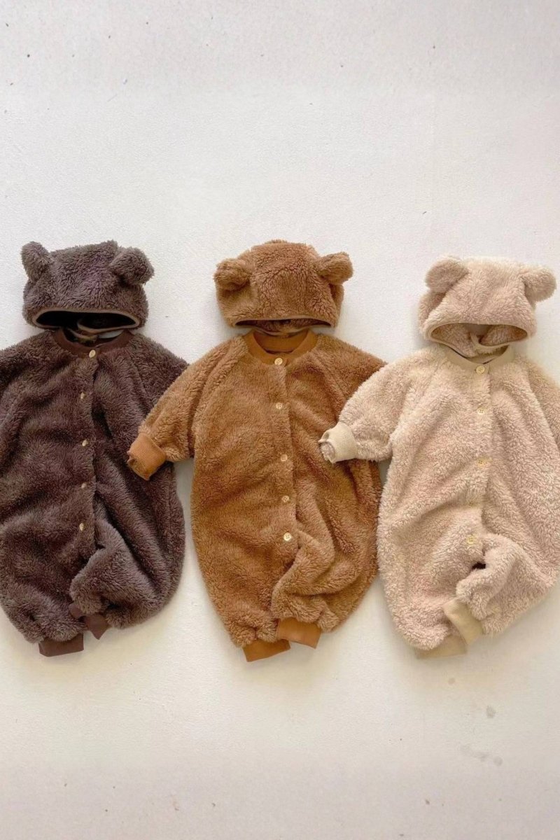 The Fur Bear Knitted Hooded Pramsuit - Pramsuits
