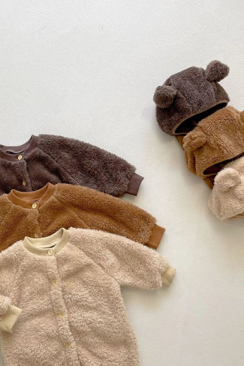The Fur Bear Knitted Hooded Pramsuit - Pramsuits