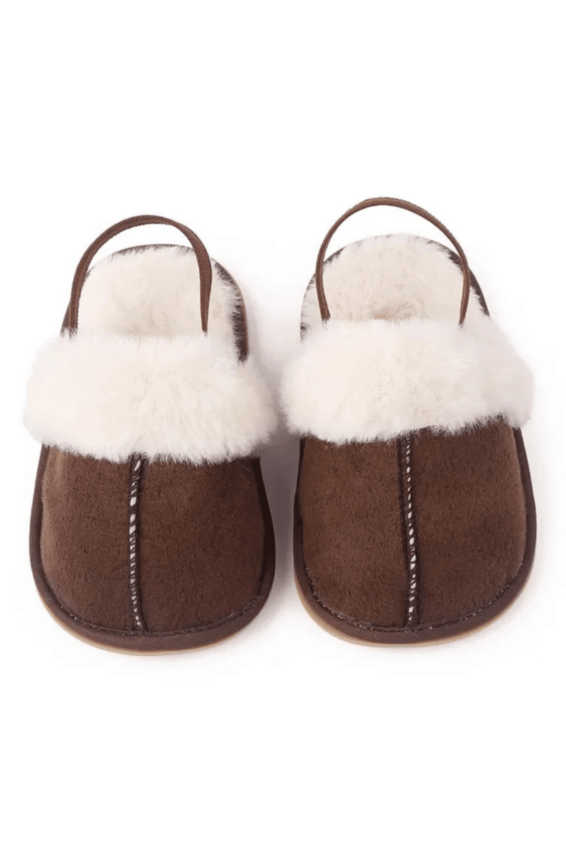 The Fur Slippers Beige Brown or Pink - Brown Fur Slipper / 0-6 M - Slippers