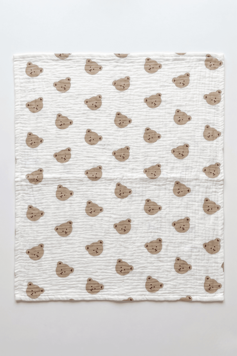 The Happy Bear Muslin Blanket Swaddle - Blankets