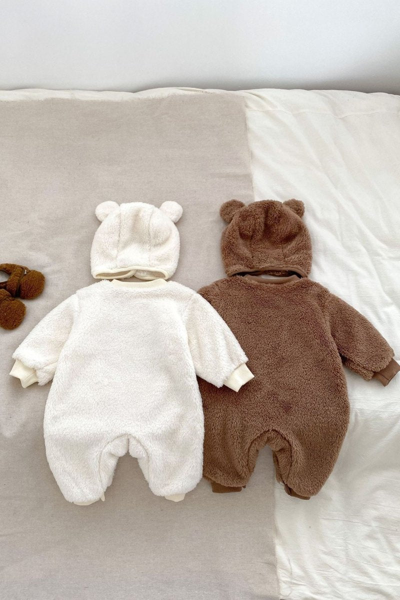 The Love Fur Bear Knitted Hooded Pramsuit - Pramsuits