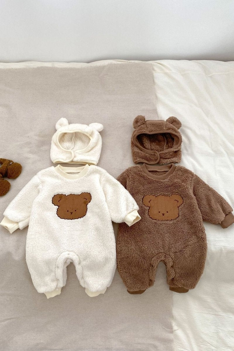 The Love Fur Bear Knitted Hooded Pramsuit - Pramsuits