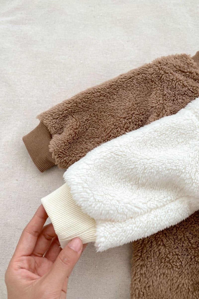 The Love Fur Bear Knitted Hooded Pramsuit - Pramsuits