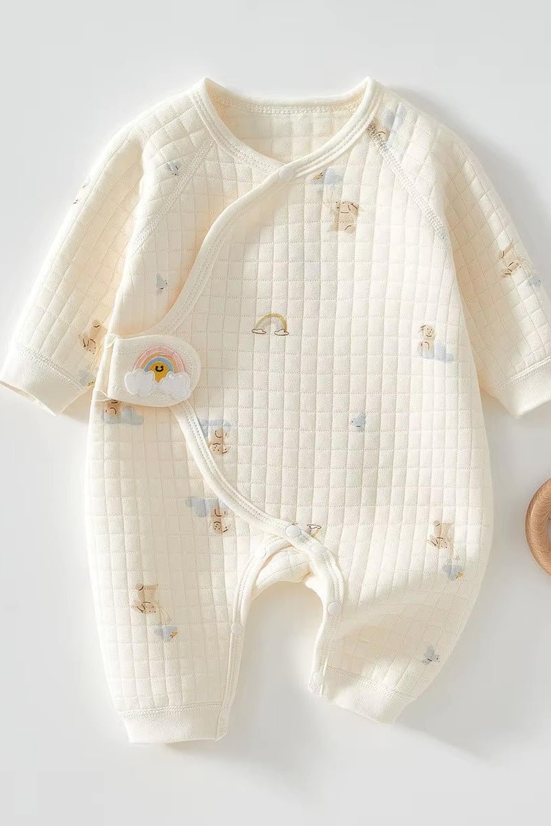 The Rainbow Boucle Wrap Baby Grow Romper - Rompers