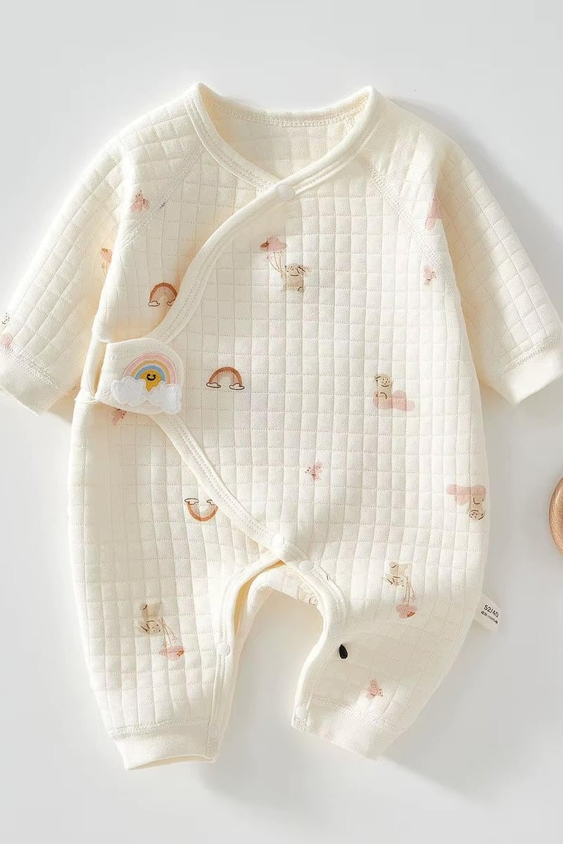 The Rainbow Boucle Wrap Baby Grow Romper - Rompers