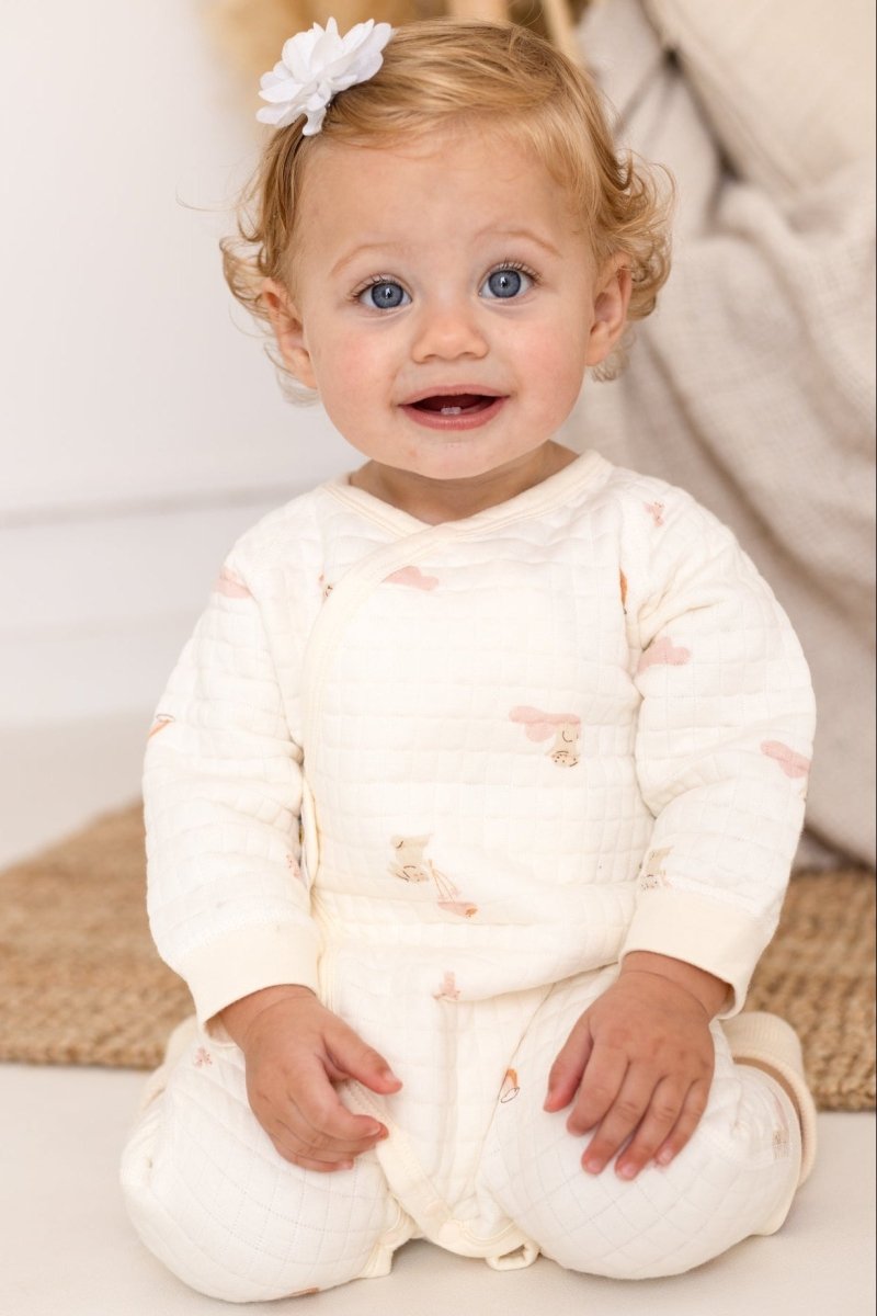 The Rainbow Boucle Wrap Baby Grow Romper - Rompers