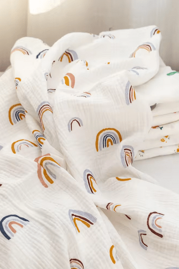 The Rainbow Muslin Blanket Swaddle - Blankets