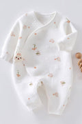 The Snuggle Bun Boucle Wrap Baby Grow Romper - Rompers