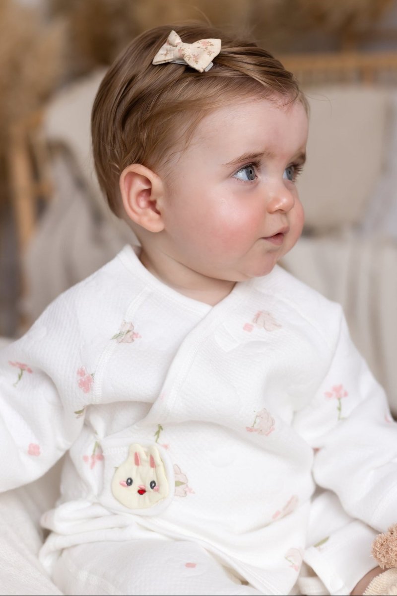 The Snuggle Bun Boucle Wrap Baby Grow Romper - Rompers