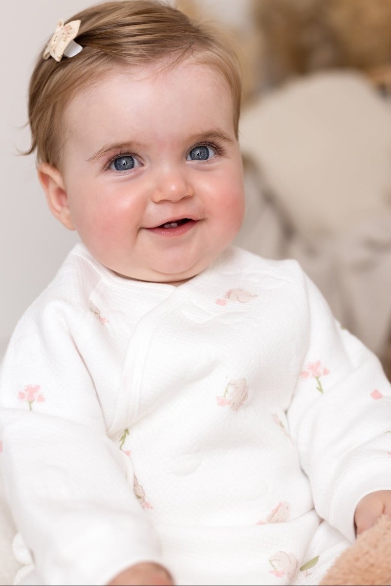 The Snuggle Bun Boucle Wrap Baby Grow Romper - Rompers