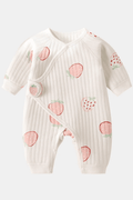 The Strawberry Boucle Wrap Baby Grow Romper - Rompers