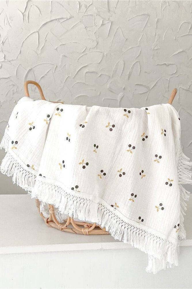 The Tassel Blanket Swaddle (Multiple Prints) - Star & Moon - Blankets