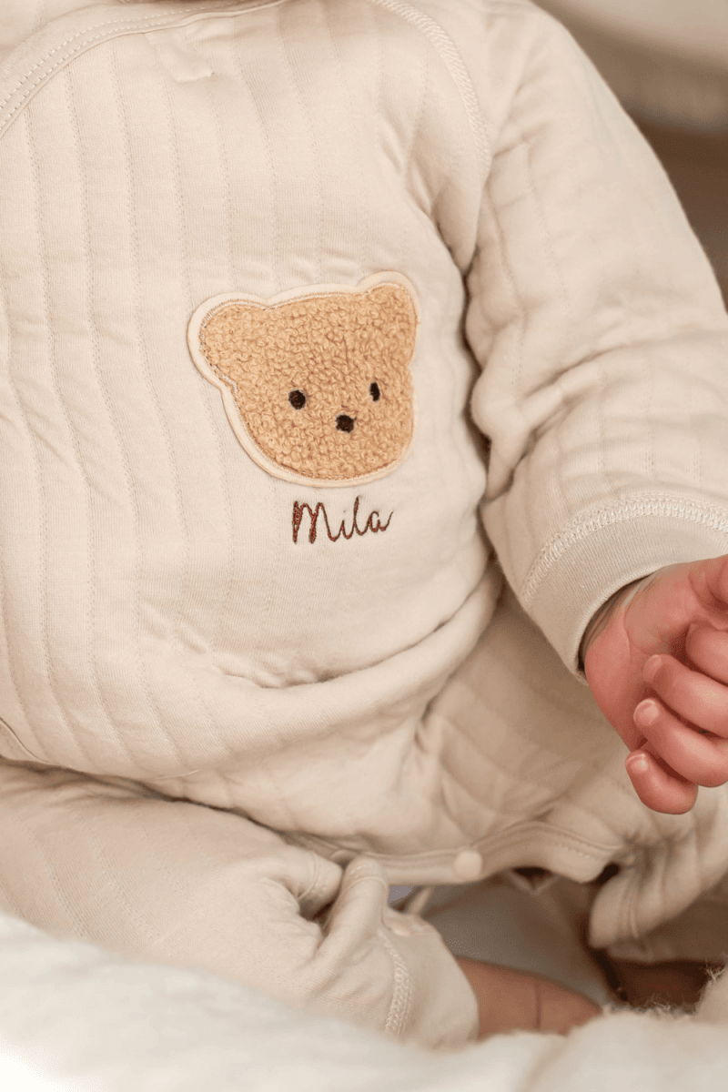 The Teddy Bear Boucle Wrap Baby Grow Romper - Rompers