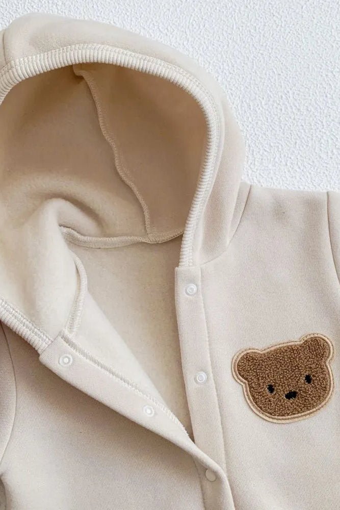 The Ultimate Bear Knitted Hooded Playsuit - Rompers