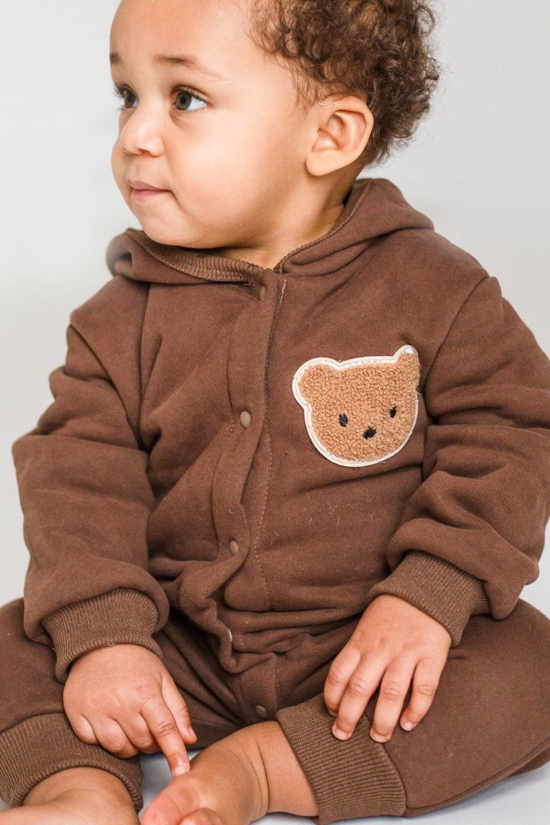 The Ultimate Bear Knitted Hooded Playsuit - Rompers