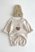 The Waffle Bear Tracksuit Cotton - Waffle White / 0-6 M - Tracksuits