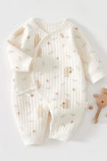 The Woodland Bear Boucle Wrap Baby Grow Romper - Rompers