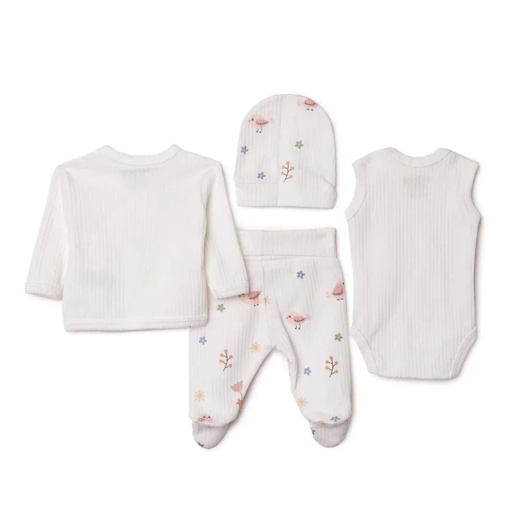 Tiffany 100% Cotton Tiny Baby Set - Ecru - Ecru / Premature - Premature & Tiny Baby Wear