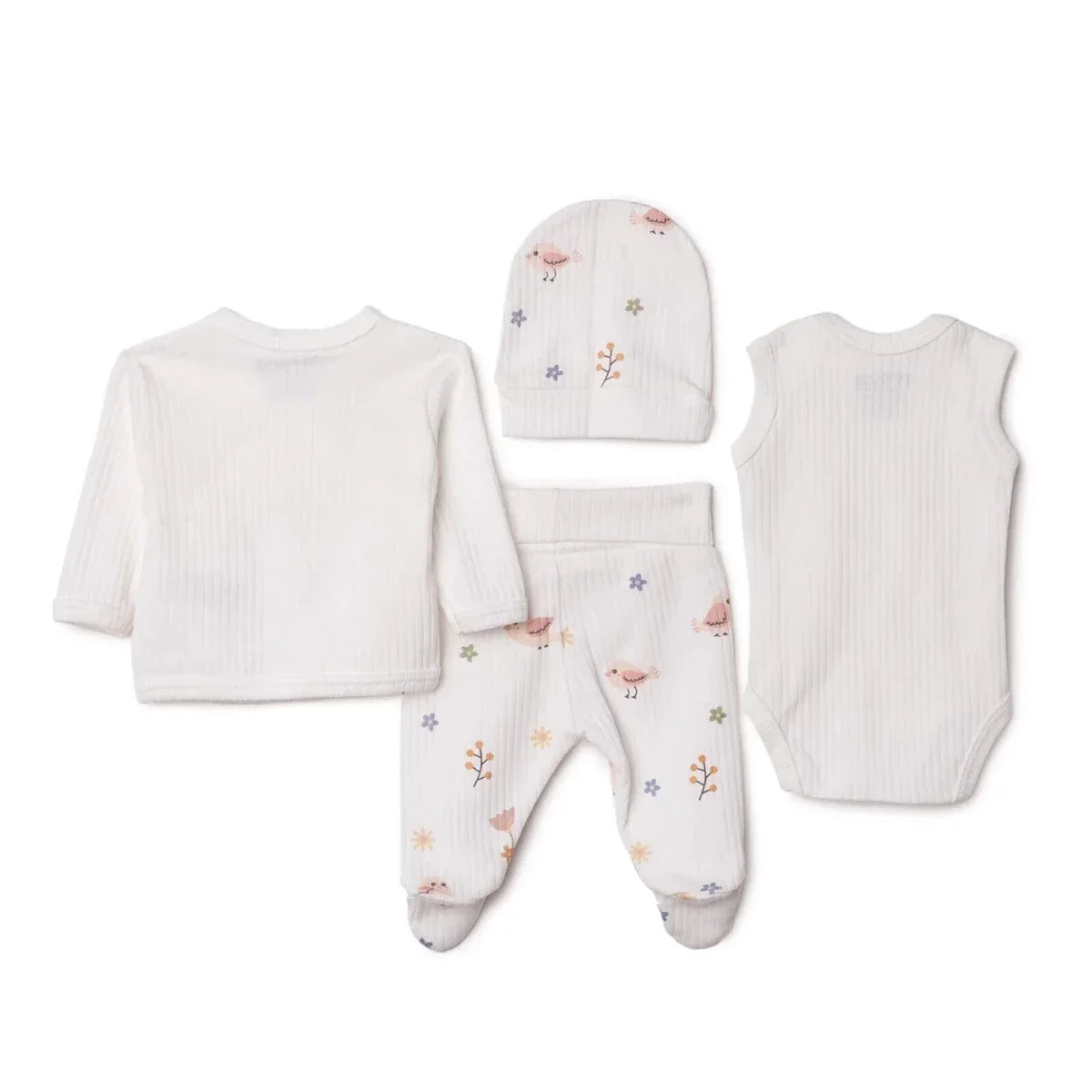 Tiffany 100% Cotton Tiny Baby Set - Ecru - Ecru / Premature - Premature & Tiny Baby Wear